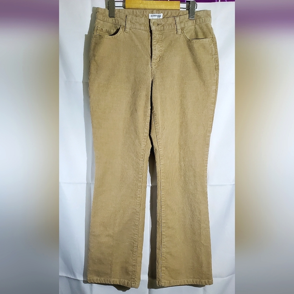 St. John's Bay Ladies Tan Corduroy Pants - Size 10